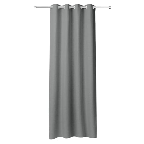 Rollmayer LuxShade Exklusiv Verdunkelungsvorhang Ösen (Stein Grau, B140xH150) – Moderner Thermovorhang, Blickdicht, pflegeleicht & langlebig, 1 Stück von Rollmayer