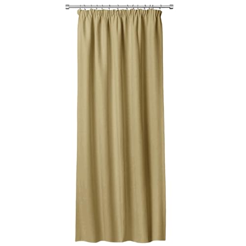 Rollmayer LuxShade Exklusiv Verdunkelungsvorhang Universalband (Heller Bernstein, B140xH240) – Moderner Thermovorhang, Blickdicht, pflegeleicht & langlebig, 1 Stück von Rollmayer