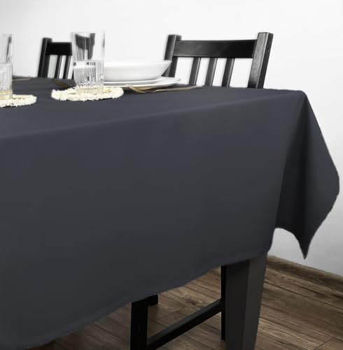 Rollmayer Tischdecke Tischtuch Tischwäsche Gastronomie Kollektion Vivid Uni einfarbig pflegeleicht waschbar(Dunkel Grafit 61, 60x60cm) von Rollmayer