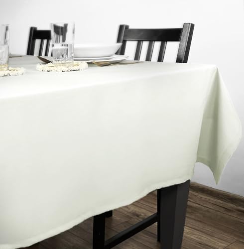 Rollmayer Tischdecke Tischtuch Tischwäsche Gastronomie Kollektion Vivid Uni einfarbig pflegeleicht waschbar(Ecru 2, 100x100cm) von Rollmayer