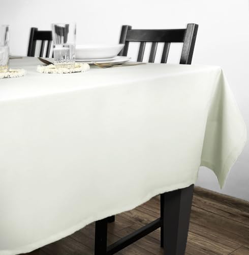 Rollmayer Tischdecke Tischtuch Tischwäsche Gastronomie Kollektion Vivid Uni einfarbig pflegeleicht waschbar zur Auswahl, Produkt für den täglichen Gebrauch(Ecru 2, 60x60cm) von Rollmayer