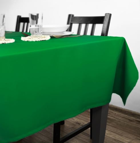 Rollmayer Tischdecke Tischtuch Tischwäsche Gastronomie Kollektion Vivid Uni einfarbig pflegeleicht waschbar (Grün 25, 140x280cm) von Rollmayer