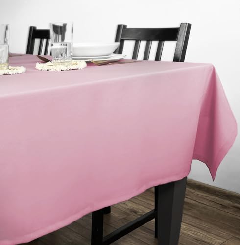 Rollmayer Tischdecke Tischtuch Tischwäsche Gastronomie Kollektion Vivid Uni einfarbig pflegeleicht waschbar zur Auswahl, Produkt für den täglichen Gebrauch(Puderrosa 10, 140x200cm) von Rollmayer