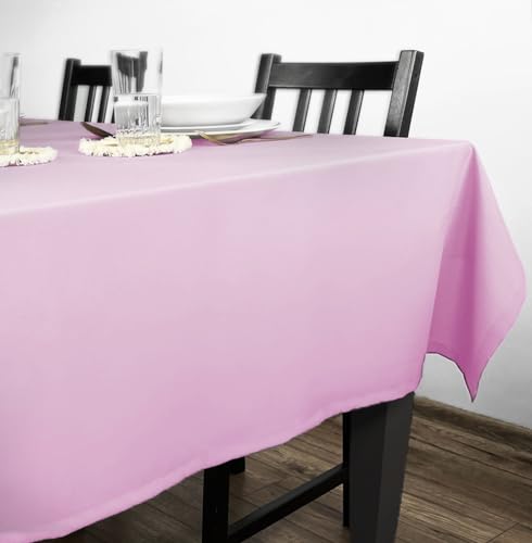 Rollmayer Tischdecke Tischtuch Tischwäsche Gastronomie Kollektion Vivid Uni einfarbig pflegeleicht waschbar(Pastellrosa 50, 110x110cm) von Rollmayer