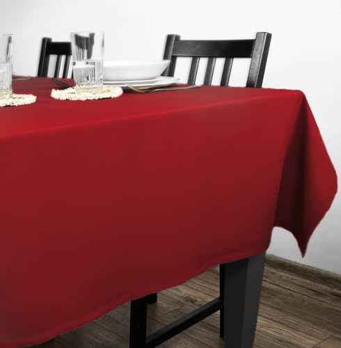 Rollmayer Tischdecke Tischtuch Tischwäsche Gastronomie Kollektion Vivid Uni einfarbig pflegeleicht waschbar(Rot 12, 120x160cm) von Rollmayer