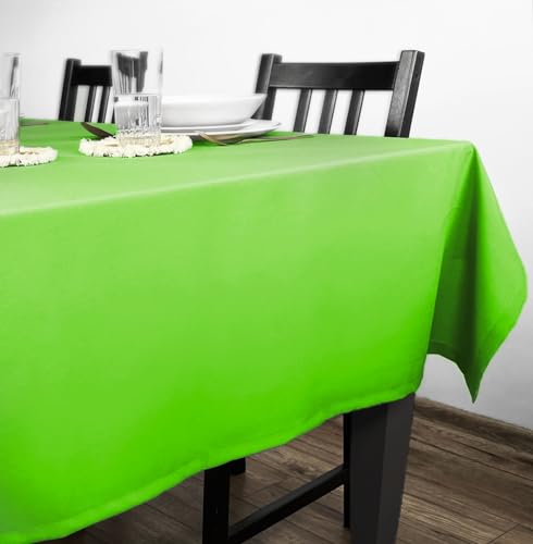 Rollmayer Tischdecke Tischtuch Tischläufer Tischwäsche Gastronomie Kollektion Vivid Uni einfarbig pflegeleicht waschbar (Seladongrün 24, 120x160cm) von Rollmayer