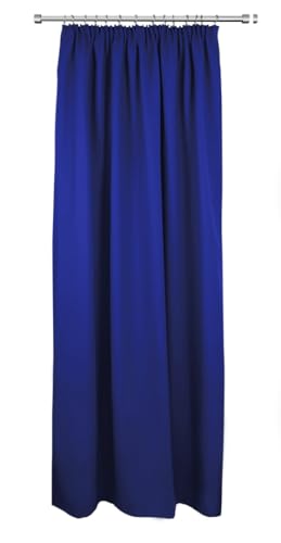 Rollmayer Hochwertig Vorhänge mit Bleistift Kollektion Vivid (Kornblume Farbe 15, 135x175 cm - BxH - 2 er Pack) Blickdicht Uni einfarbig Gardinen Schal für Schlafzimmer von Rollmayer