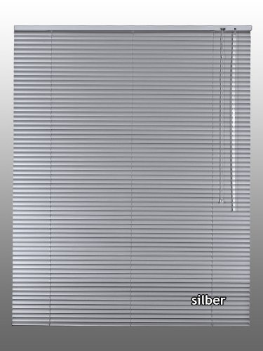 Alu-Aluminium Jalousie Rollo Jalousette 55 x 180 cm / 55x180 cm in Farbe silber - Bedienseite rechts von Rolloworld