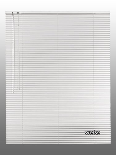 Alu-Aluminium Jalousie Rollo Jalousette 70 x 250 cm / 70x250 cm in Farbe weiss - Bedienseite links von Rolloworld