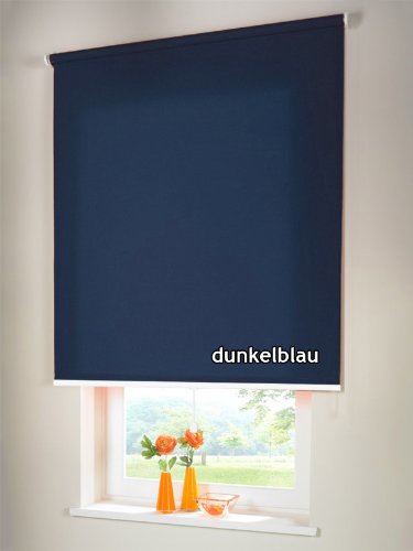 Sichtschutzrollo Mittelzugrollo Springrollo Rollo Verdunkelung 250 x 150 cm / 250x150 cm dunkelblau Sichtschutzrollo Mittelzugrollo Springrollo Rollo Verdunkelung 250 x 150 cm / 250x150 cm dunkelblau von Rolloworld