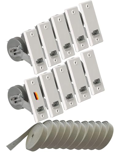 Rollwin 10x Rolladen Gurtwickler Unterputz 105mm Lochabstand - mit 7m Gurt 23mm Rolladengurt - aus Deutschland - mit Gurtwickler Blende Weiß Rollo Wickler mit Abdeckblende Rollladen Aufwickler Rollwin 10x Rolladen Gurtwickler Unterputz 105mm Lochabstand - mit 7m Gurt 23mm Rolladengurt - aus Deutschland - mit Gurtwickler Blende Weiß Rollo Wickler mit Abdeckblende Rollladen Aufwickler von Rollwin