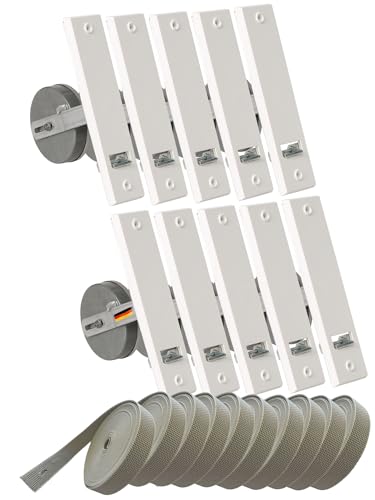 Rollwin 10x Rolladen Gurtwickler Unterputz 185mm Lochabstand - mit 7m Gurt 23mm Rolladengurt - aus Deutschland - mit Gurtwickler Blende Weiß - Rollo Wickler mit Abdeckblende Rollladen Aufwickler Rollwin 10x Rolladen Gurtwickler Unterputz 185mm Lochabstand - mit 7m Gurt 23mm Rolladengurt - aus Deutschland - mit Gurtwickler Blende Weiß - Rollo Wickler mit Abdeckblende Rollladen Aufwickler von Rollwin