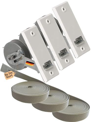 Rollwin 3x Rolladen Gurtwickler Unterputz 105mm Lochabstand - mit 7m Gurt 23mm Rolladengurt - aus Deutschland - mit Gurtwickler Blende Weiß Rollo Wickler mit Abdeckblende Rollladen Aufwickler Rollwin 3x Rolladen Gurtwickler Unterputz 105mm Lochabstand - mit 7m Gurt 23mm Rolladengurt - aus Deutschland - mit Gurtwickler Blende Weiß Rollo Wickler mit Abdeckblende Rollladen Aufwickler von Rollwin