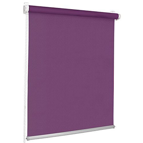 Rolmaxxx ROLLMAXXX Modern Rollo Lichtdurchlässigrollo Klemmfix ohne Bohren (75 x 150 cm, Violett) von Rolmaxxx