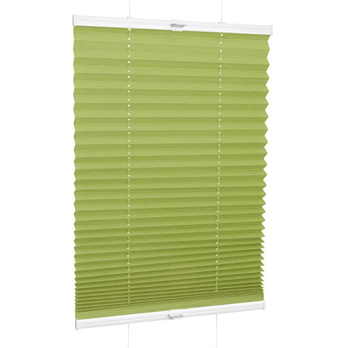 Rolmaxxx ROLLMAXXX Plissee Faltstore Faltrollo Rollo Fensterrollo Klemmfix ohne Bohren (55 x 160 cm, Grün) von Rolmaxxx