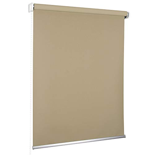 Rolmaxxx ROLLMAXXX Standard-Rollo Verdunkelungrollo Seitenzug Kettenzugrollo Tageslicht Sichtschutz (150 x 190 cm, Beige) von Rolmaxxx