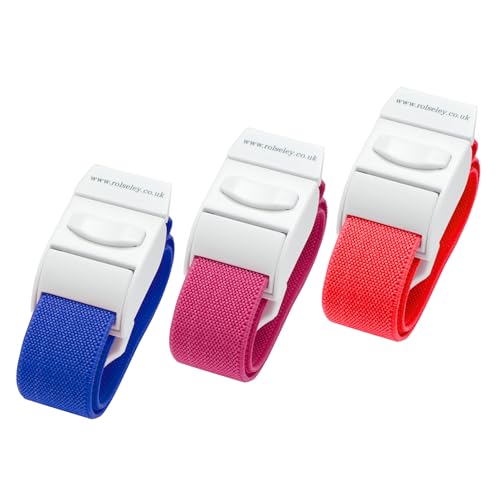3 Farben Venenstauer Stauschlauch Stauband von Rolseley (Blau/lila/Rot) von Rolseley