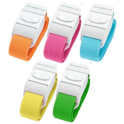Medizinische Tourniquets mit Schnellverschluss, 5 Stück, verschiedene Farben Medizinische Tourniquets mit Schnellverschluss, 5 Stück, verschiedene Farben von Rolseley