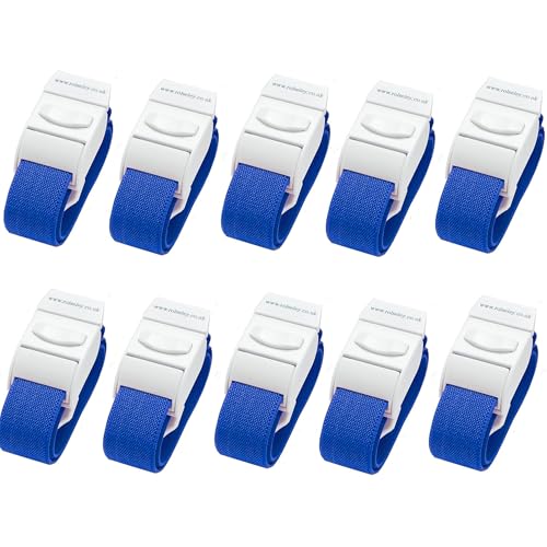 Packung mit 10 Venenstauer Stauschlauch Stauband von Rolseley (BLAU) von Rolseley
