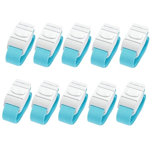 Packung mit 10 Venenstauer Stauschlauch Stauband von Rolseley (türkis) von Rolseley