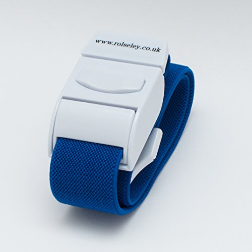 ROLSELEY Qualität Medizinischer Venenstauer mit Schnellverschlussschnalle und Latexfreiem Polyester-Gummiband für Krankenschwester, Hebamme, Rettungssanitäter, Phlebotomiker, Medizinstudent (BLAU) von Rolseley