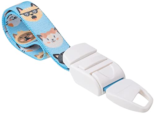 Rolseley Medizinisches Tourniquet mit blauem Cartoon-Katzen-Muster mit ABS-Kunststoff-Schnalle, latexfrei, elastisches Band, perfekt für Ärzte, Krankenschwestern, Studenten und Sanitäter von Rolseley