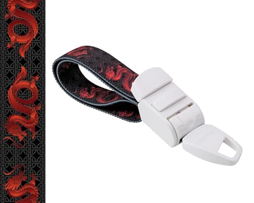 Rolseley Medizinisches Tourniquet mit rotem Drachen-Muster mit ABS-Kunststoff-Schnalle, latexfrei, elastisches Band, perfekt für Ärzte, Krankenschwestern, Studenten und Sanitäter von Rolseley