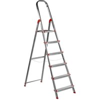 „Einzigartige“ 6-Stufen-Leiter (122 cm Höhe bis zur Plattform und 150 kg maximale Belastung) mit AENOR-Zertifizierung von Rolser