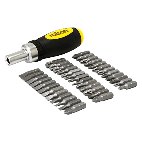 Rolson 28419 Umschaltknarre und Bit-Set in Display-Box, 38-teilig von Rolson