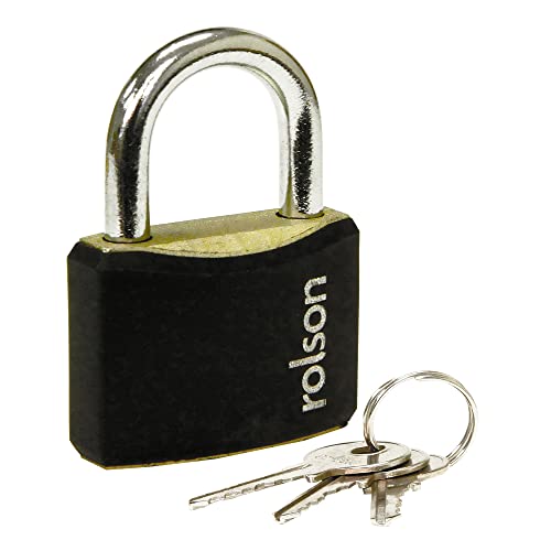 Rolson 66405 Vorhängeschloss, schwarz, 40 mm von Rolson