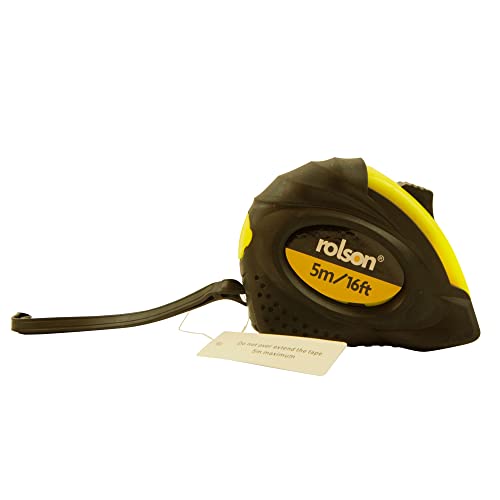 Rolson 50535 Maßband, 5 m x 19 mm, gelb/schwarz von Rolson