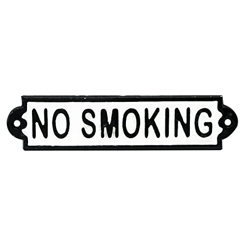 Rolson No Smoking Sign, Gußeisen, schwarz/weiß, 1 x 25 x 10 cm von Rolson