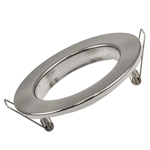 Einbauadapter für LED Einbauleuchte DF-9251B-2 Adapter matt-chrom von Bohrloch 58mm auf 65-72 mm Zwischenstück Adapterring aus Metall Einbaugehäuse von Rolux