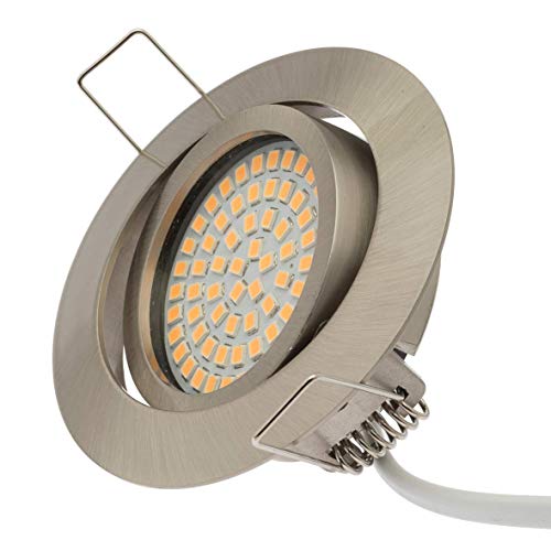 Rolux DF-9243-2 - LED Einbauleuchte 4 W - MC - Warmweiß - Schwenkbar - Edelstahl Matt-Chrom - 83 x 23 mm - 230V Direktanschluss - Einfache Installation - Rolux DF-9243-2 - LED Einbauleuchte 4 W - MC - Warmweiß - Schwenkbar - Edelstahl Matt-Chrom - 83 x 23 mm - 230V Direktanschluss - Einfache Installation - von Rolux