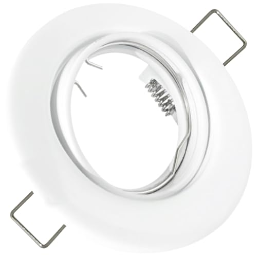 Rolux Decken Einbaustrahler IP20 Alina 12V Weiß inkl. MR16 Fassung 5 Stück Deckenleuchte Schwenkbar von Rolux