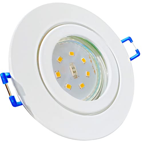 Rolux LED Bad Einbaustrahler IP44 Aqua 12V SMD 5W Weiß 3 Stück Deckenleuchten 4000K Neutralweiß, Feuchtraum Dusche von Rolux