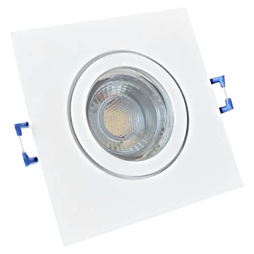Rolux LED Bad Einbaustrahler IP44 Enya 230V COB 5W Weiß 1 Stück Deckenleuchte 3000K Warmweiß, Feuchtraum Dusche von Rolux