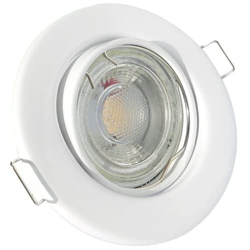 Rolux LED Einbaustrahler IP20 Alina 230V COB 3W Weiß 3 Stück Einbauleuchte 3000K Warmweiß Deckenspot von Rolux