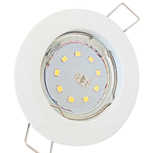 Rolux LED Einbaustrahler IP20 Lotta 12V SMD 3W Weiß 8 Stück Einbauleuchte 4000K Neutralweiß Deckenspot von Rolux