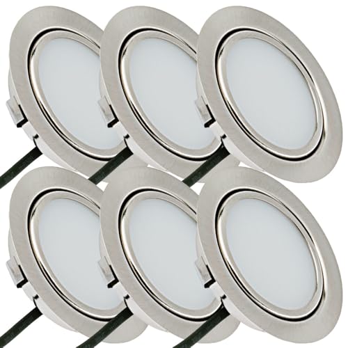 Rolux LED Möbeleinbauleuchte Emma 12V 3W Warmweiß 3000K | 6 x Flach Ø65mm Einbaustrahler | 180lm | IP20 | Für Schrank, Küche & Möbel | inkl. Kabel & Mini-Stecker | Einfache Montage, Kompaktes Design Rolux LED Möbeleinbauleuchte Emma 12V 3W Warmweiß 3000K | 6 x Flach Ø65mm Einbaustrahler | 180lm | IP20 | Für Schrank, Küche & Möbel | inkl. Kabel & Mini-Stecker | Einfache Montage, Kompaktes Design von Rolux