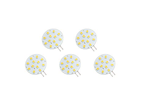 Rolux LED-Stiftsockel 2,5W 5er Set Warmweiß gleichmäßige Beleuchtung 80RA 3000K 330LM Ersetzt 20W Halogen nicht dimmbar 10-30V von Rolux