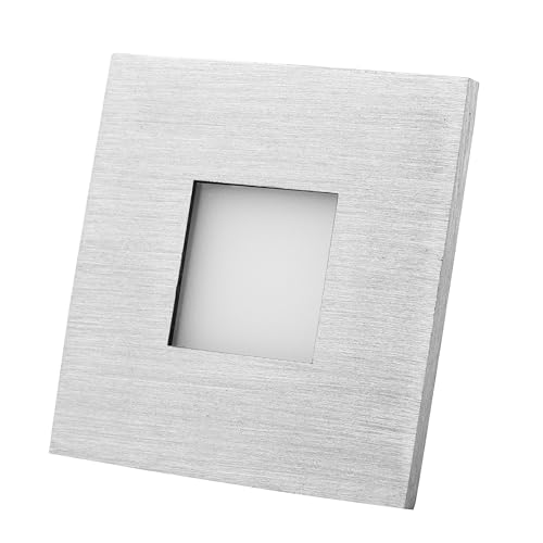 Rolux Moderne LED-Wandeinbauleuchte 2,5W mit Farbwechsel - Quadratische 80mm x 80mm Wandeinbauleuchte ideal für herkömmliche Unterputzdosen (60er) geeignet - 120lm - inkl. Zuleitung (Alu) von Rolux