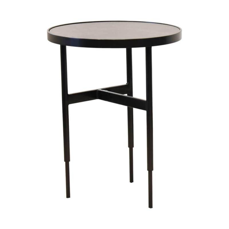 Beistelltisch Gio Tischplatte Black Schwarz Gestell Metall Pulverbeschichtet Sch... von Rom