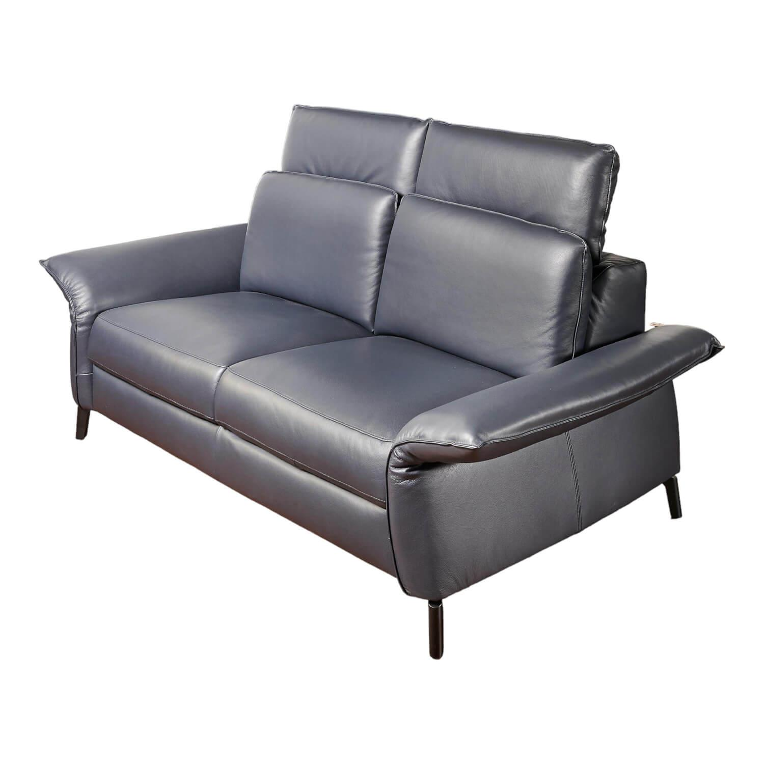 Sofa Adora Bezug Leder Montana Night Blau Füße Lackiert 03BL Black Mit Manueller... von Rom