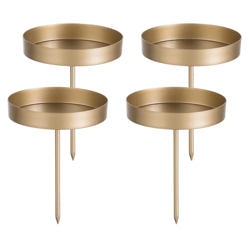 Romadedi Kerzenhalter Adventskranz Gold Stumpenkerzen 6cm: 4er Set Advent Kerzenständer ohne Dorn Stabkerzenhalter zum Stecken Adventsteller Kerzenstecker Kerzenpick Halterung Für Kranz Led Kerzen Romadedi Kerzenhalter Adventskranz Gold Stumpenkerzen 6cm: 4er Set Advent Kerzenständer ohne Dorn Stabkerzenhalter zum Stecken Adventsteller Kerzenstecker Kerzenpick Halterung Für Kranz Led Kerzen von Romadedi