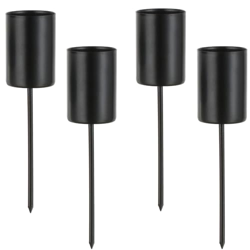 Romadedi Kerzenhalter Adventskranz Schwarz für Stabkerzen - 4er Set Advent Kerzenständer Stabkerze Kranz zum Stecken Stabkerzenhalter Metall für Weihnachten Deko Tischdeko Kerzen Romadedi Kerzenhalter Adventskranz Schwarz für Stabkerzen - 4er Set Advent Kerzenständer Stabkerze Kranz zum Stecken Stabkerzenhalter Metall für Weihnachten Deko Tischdeko Kerzen von Romadedi
