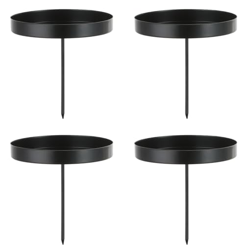Romadedi Kerzenhalter Adventskranz Stumpenkerzen Schwarz 8cm - 4er Set Advent Kerzenständer ohne Dorn Adventsteller Kranz zum Stecken für Kerzen Weihnachten Deko Tischdeko Romadedi Kerzenhalter Adventskranz Stumpenkerzen Schwarz 8cm - 4er Set Advent Kerzenständer ohne Dorn Adventsteller Kranz zum Stecken für Kerzen Weihnachten Deko Tischdeko von Romadedi