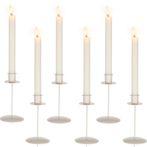 Romadedi Kerzenhalter Kerzenständer Stabkerzen Weiß - 6er Set Kerzenhalter Stabkerze Metall Vintage Modern Deko für Hochzeit Tisch Weihnachten Tischdeko Wohnzimmer Adventskranz Advent Romadedi Kerzenhalter Kerzenständer Stabkerzen Weiß - 6er Set Kerzenhalter Stabkerze Metall Vintage Modern Deko für Hochzeit Tisch Weihnachten Tischdeko Wohnzimmer Adventskranz Advent von Romadedi