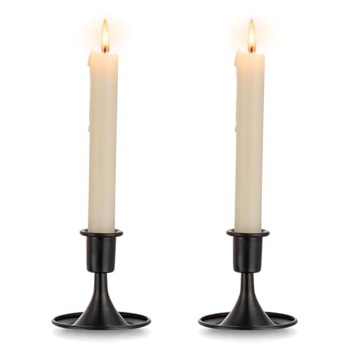 Romadedi Kerzenständer Stabkerzen Schwarz Klein - 2er Set Kerzenhalter Stabkerze Metall Vintage Morden Deko für Adventskranz Halloween Wohnzimmer Weihnachten Hochzeit Tischdeko Romadedi Kerzenständer Stabkerzen Schwarz Klein - 2er Set Kerzenhalter Stabkerze Metall Vintage Morden Deko für Adventskranz Halloween Wohnzimmer Weihnachten Hochzeit Tischdeko von Romadedi
