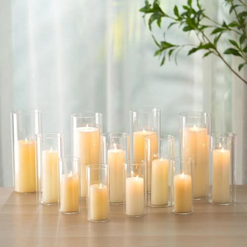 Windlicht Glas Kerzenhalter Kerzenständer Glaszylinder：Romadedi 30er Set Windlichter für Kerzen Stumpenkerzen Schwimmkerzen Kerzenglas Glasvase für Hochzeit Party Esstisch Tischdeko Wohnzimmer Deko von Romadedi